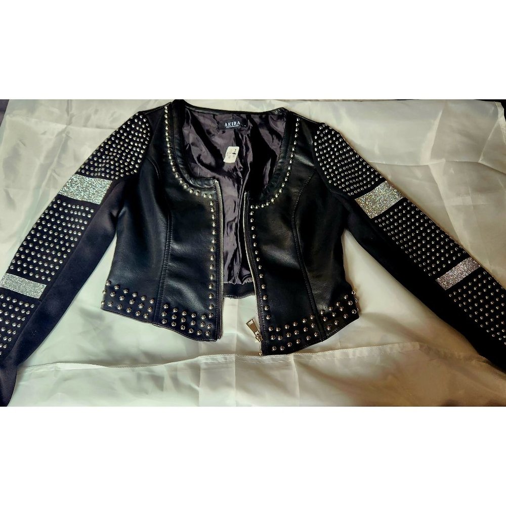 Stud and Rhinestone Jacket